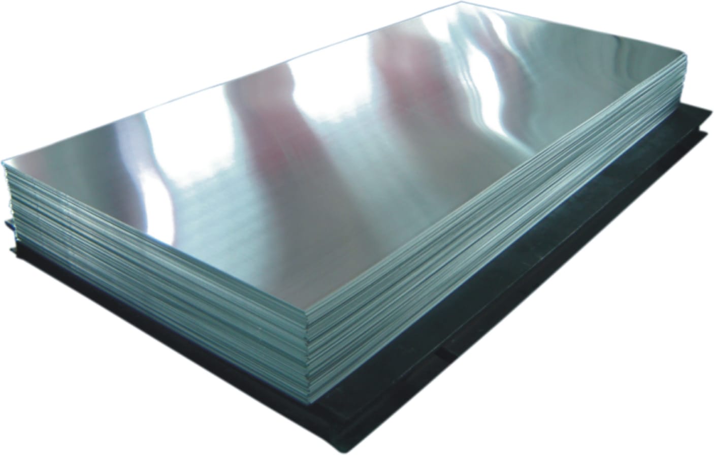 Aluminium sheets in Singapore from an Aluminium sheet supplier stacked on top of each other.
