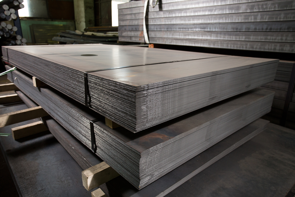 Stainless,Steel,Sheets,Deposited,In,Stacks